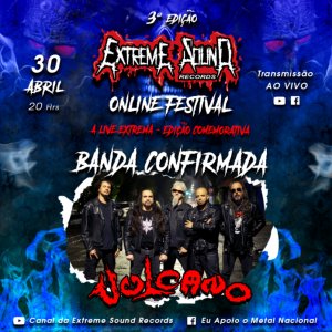 VULCANO: Confirmados no ‘Extreme Sound On Line Festival – 3ª Edição’