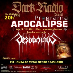 DESDOMINUS: Banda será destaque no Programa Apocalipse neste fim de semana, saiba mais!