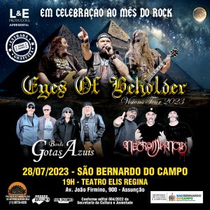 EYES OF BEHOLDER: Show ao lado de Necromancia e Gotas Azuis acontece nesta sexta-feira (28) em São Bernardo do Campo/SP