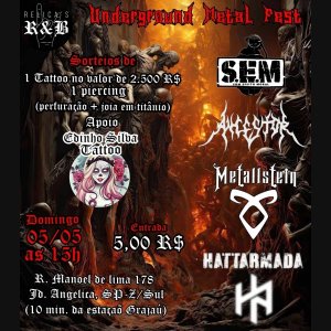 METALLSTEIN: ‘Underground Metal Fest’ acontece neste domingo (05) – saiba tudo AQUI!