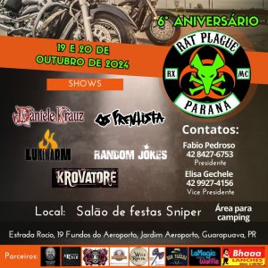 DANIELE KRAUZ: Banda se apresenta no ‘6º Aniversário do Rat Plague MC’ neste fim de semana – confira todos os detalhes!