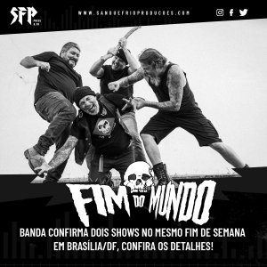 FIM DO MUNDO: Banda confirma dois shows no mesmo fim de semana em Brasília/DF – Confira os detalhes!