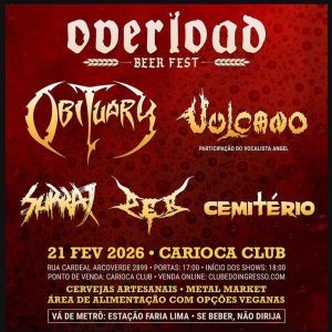 VULCANO: Show com Obituary, D.E.R., Surra e Cemitério ganha nova data oficial – confira!