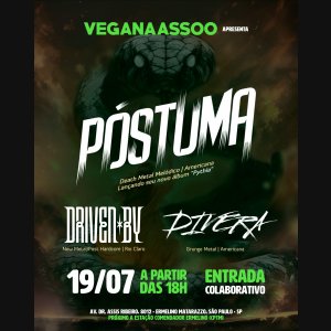 PÓSTUMA: Banda leva a ‘Pythía Tour 2025’ ao Veganaassoo em São Paulo neste sábado (19), ao lado de Driven By e Divera