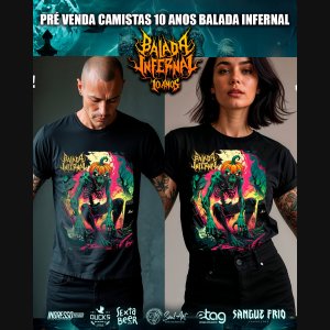 BALADA INFERNAL: Evento anuncia pré-venda de camisetas com estampa exclusiva da edição de 10 anos – adquira agora!