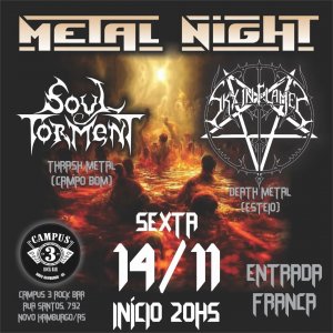 SKY IN FLAMES: Ao lado de Soul Torment no ‘Metal Night’ nesta sexta-feira (14) em Novo Hamburgo/RS – saiba mais!
