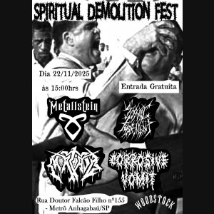 METALLSTEIN: Duo de Death/Thrash Metal leva brutalidade ao ‘Spiritual Demolition Fest’ em frente à lendária Woodstock neste sábado (22)