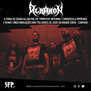 ALMANON: A fúria de Edgar Allan Poe em “Primitive Infernal” conquista a imprensa e rende cinco indicações nos ‘Melhores de 2025’ da Roadie Crew
