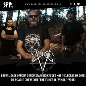 SKY IN FLAMES: Brutalidade gaúcha conquista 5 indicações nos ‘Melhores de 2025’ da Roadie Crew com “The Funeral Winds”; vote!