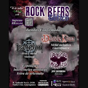 DANIELE KRAUZ: Show especial no festival 'Rock Beers Gótico' acontece neste fim de semana em Guarapuava