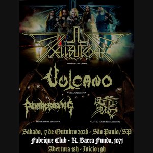 VULCANO: Lenda do Metal extremo divide palco em São Paulo com a estreia do Hellbutcher no Brasil