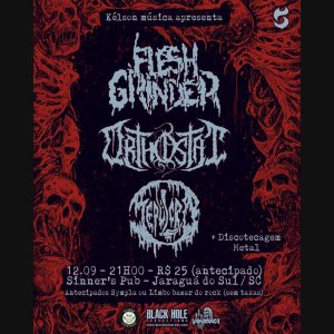ORTHOSTAT: Show ao lado de Flesh Grinder e Sepulcro acontece neste sábado (12) em Jaraguá do Sul/SC