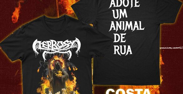 LEPROSY: Unindo peso a solidariedade com pré-venda de camiseta “Adote Um Animal de Rua” com lucro 100% revertidos a protetores independentes